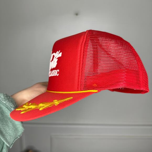 Vintage 1980s Coca-Cola Classic Scrambled Eggs Embroidered Red Trucker Hat - Picture 5 of 12